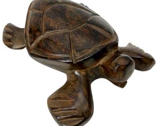 Vintage Carved Wooden Turtle
