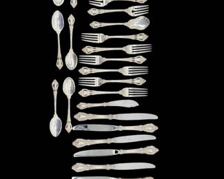 28pc Sterling Lunt Eloquence Flatware Set
