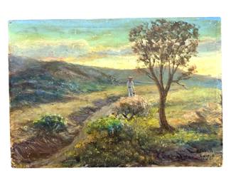 Signed Sergio Bravo “Toluca" Oil on Panel
