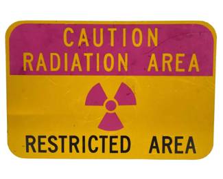 Vintage Radiation Warning Sign
