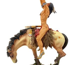 Resin Native American Veronese Warrior Sculpture
