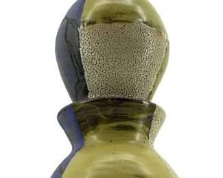 Signed Jeff Reich 3pc. Attached Stoneware Vases
