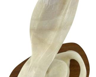 Signed Kathy Whitman Carved Marble Sculpture
