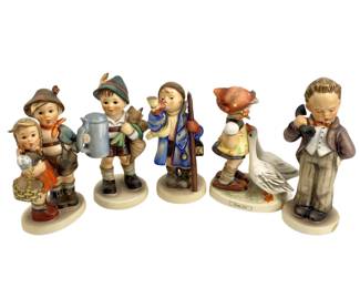 5pc TMK 3 Porcelain Hummel Figures
