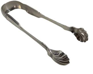 Old Coin Silver Intricate Design Tongs
