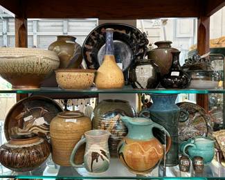 Collection of signed studio pottery