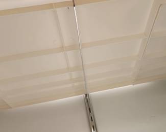 wall shelves, plastic shelves with metal wall brackets. BUYER removes. Cannot be removed until 12:00 on SUNDAY