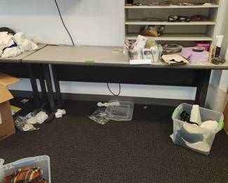 6 feet long tables, metal base.