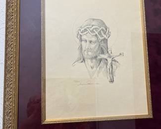 This is another example of several pieces of religious art found in the sale.