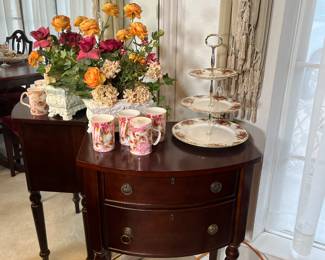 The small antique mahogany 2 drawer chest measures 23w x 15d x 32h.