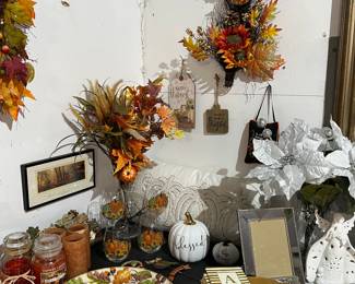 Great fall items in the garage.
