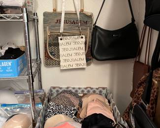 Notice the 2 purses from Jerusalem!