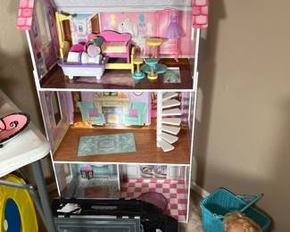 The doll house measures36w x 12d x 44h. It will be three stories of fun for some new child.