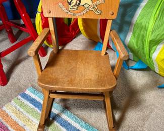 This antique rocker is in perfect condition and just waiting for someone new to come along!!!