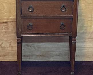 Vintage Sewing Box w/Fluted Legs