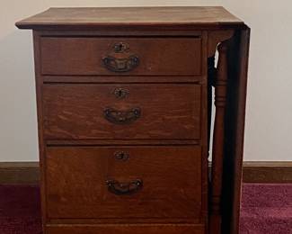 Vintage Oak Drop Leaf Desk