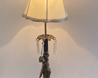 Cherub Brass Table Lamp
