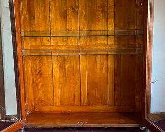 Vintage Fluted Column Display Cabinet