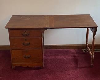 Vintage Oak Drop Leaf Desk