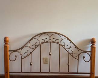 Vintage Full Wood Bed Frame:  Located in Screened Porch
