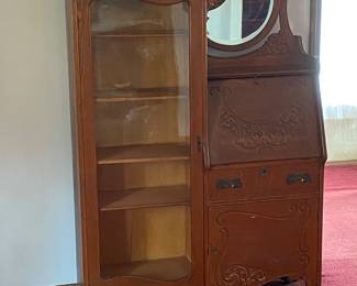 Vintage Secretary Desk w/Shelving