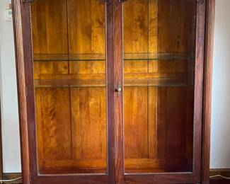 Vintage Fluted Column Display Cabinet