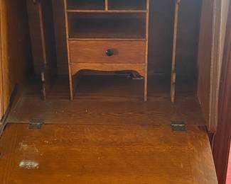 Vintage Secretary Desk w/Shelving