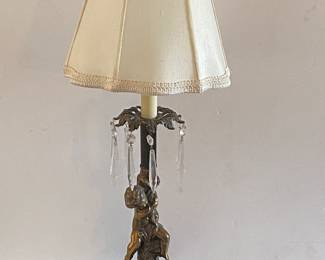 Cherub Brass Table Lamp