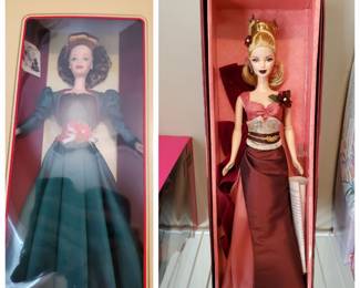 Two specialty Barbies. 