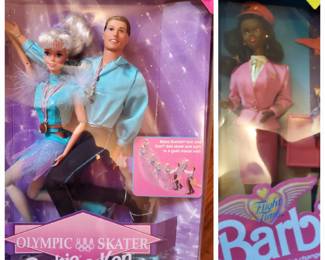 Olympic Skater Barbie & Ken 1997(D); Flight Time Barbie (D)