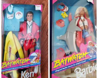 BayWatch Ken (Sp. Ed.) 1994 (D);  Baywatch Barbie 1994 (D)