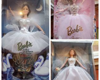 Swan Lake Barbie 1997 (U); Barbie Sugar & Plum Fairy (D); Millennium Wedding Barbie (2000)