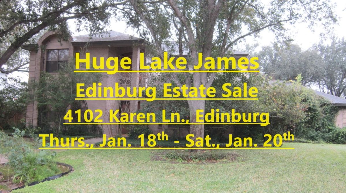 Lake James Edinburg Estate Sale starts on 1/18/2024