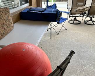 Orange exercise ball