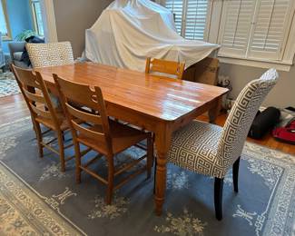 Ethan Allen Farmhouse Style Table, Chairs