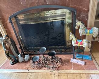 Fireplace Screen, Religious Statues, Candle Holder