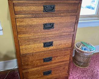 Michaels for Restoration Hardware - Mission Oak Small Chest / Lingerie Chest (Cedar Lined Drawers)