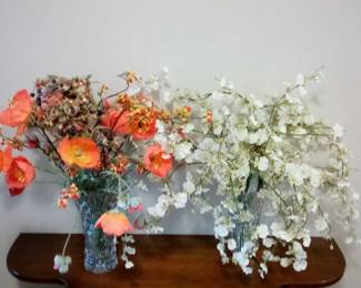 Flower Arrangements In Crystal Vases