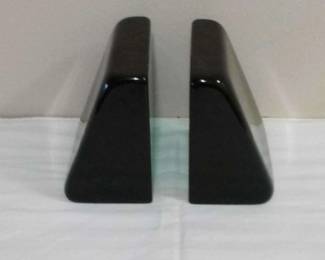 Dark Green Glass Bookends