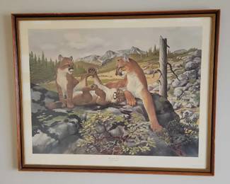 Ray Harm Mountain Lion signed numbered print
