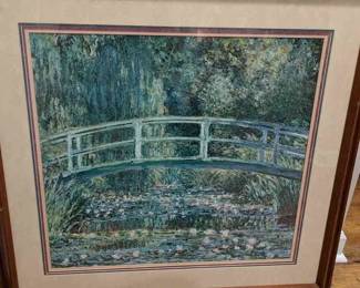 Repro Print Monets Water Lilies and Japanese Bridge