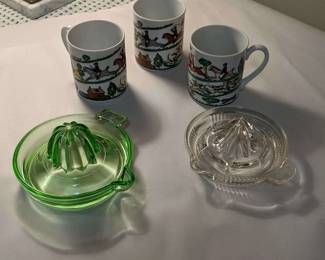 Set Of 2 Glass Juicers Set Of 3 Coffee Cups