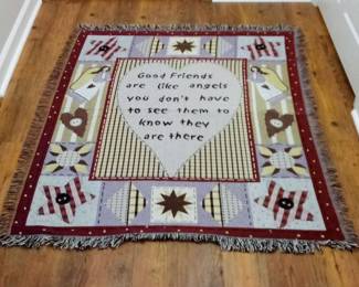 Decorative Cotton Throws 2 and Burgundy Fleece Throw