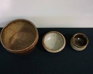 Handmade Pottery Trio