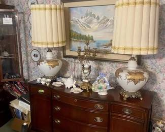 Great MCM pair of lamps.  F&F Easter items