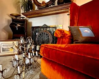 Study with Chandelier & Wing Chair