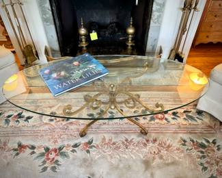 Glass coffee table