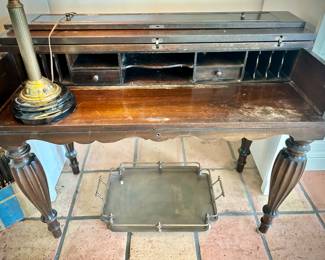 Vintage campaign-style desk