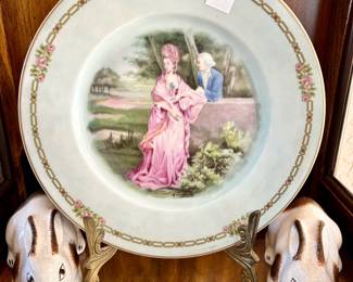 Pair of Staffordshire bunnies