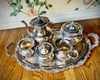 Vintage silverplate tea service